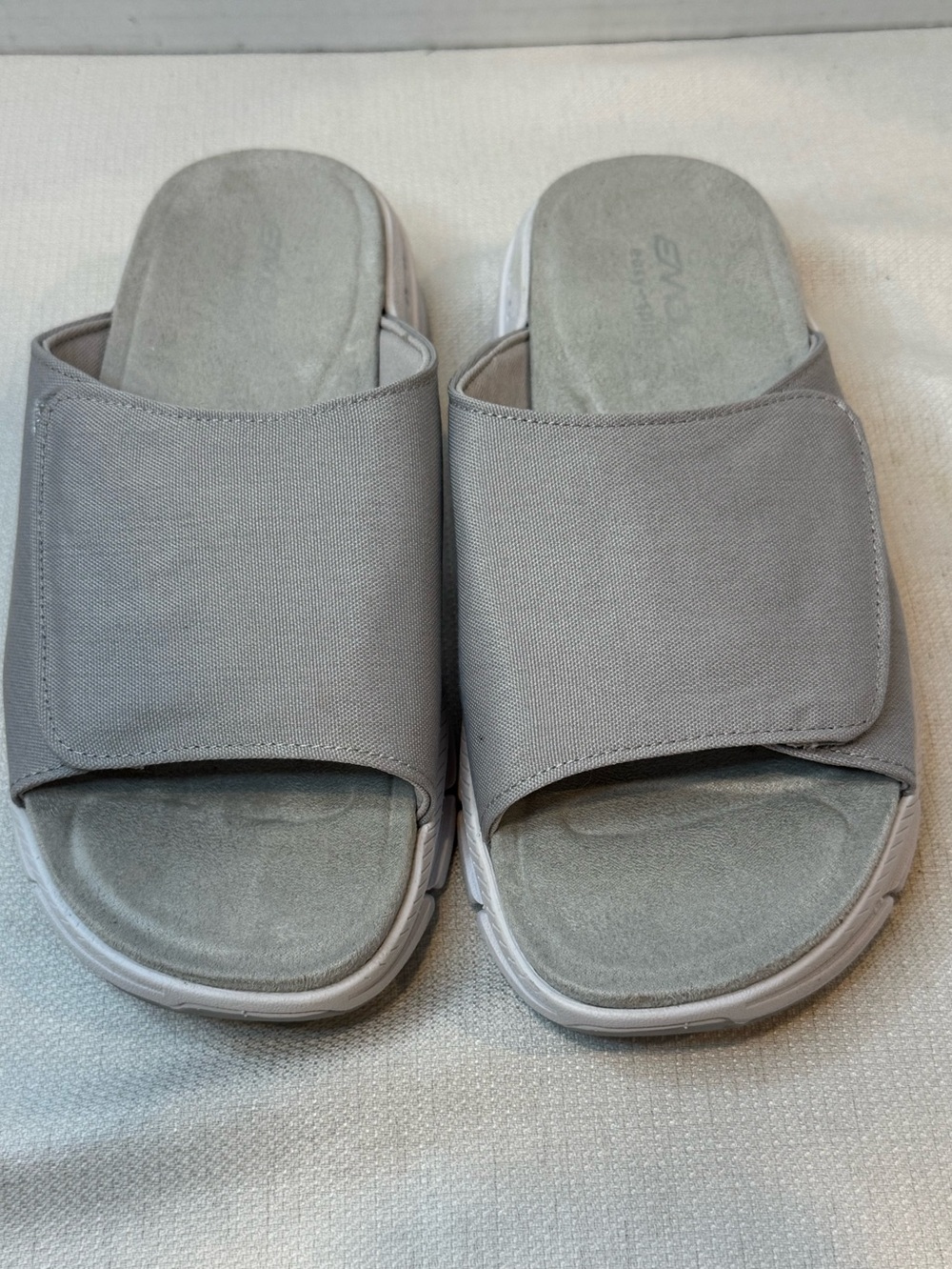 Easy Spirit EMOVE Walking Sandals (Adjustable) Gray, Thick White Sole 6.5M